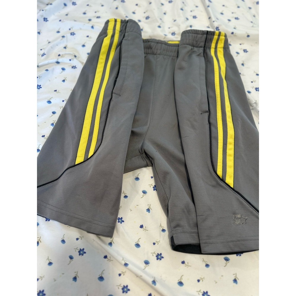 Vintage Starter Y2K 90s Basketball Shorts Men's Sz:L Gray Yellow Streetwear